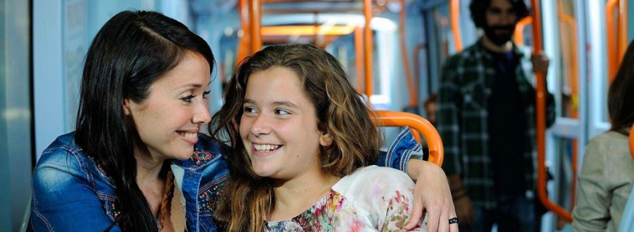 Foto de clientes del Tranvía de Tenerife