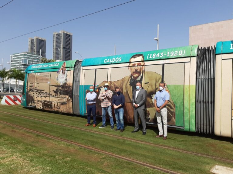 El Tranvía de Tenerife viaja con Benito Pérez Galdós