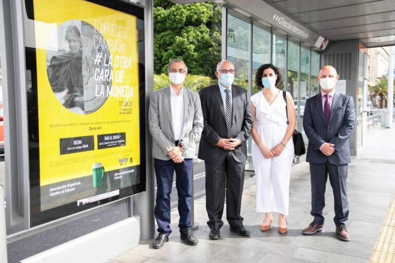 Tranvía de Tenerife y Asociación Española Contra el Cáncer se unen para sensibilizar sobre la pobreza de pacientes con cáncer