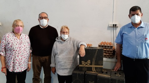 Donación de cestas de Navidad