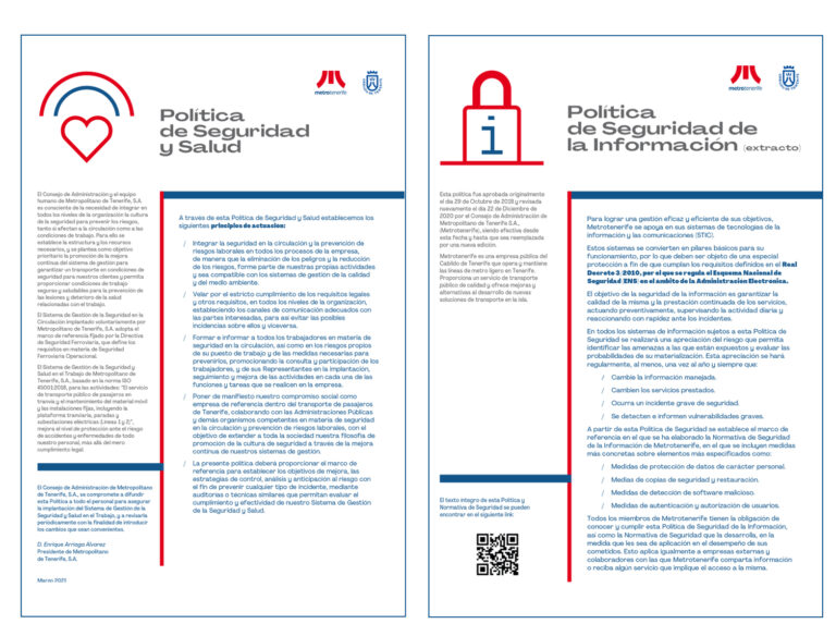 Renovamos la imagen de nuestras políticas empresariales