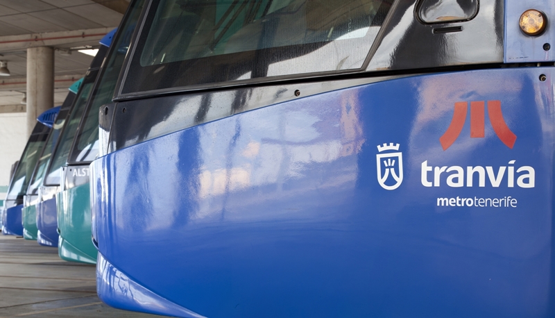 Tranvías en la zona de cocheras.