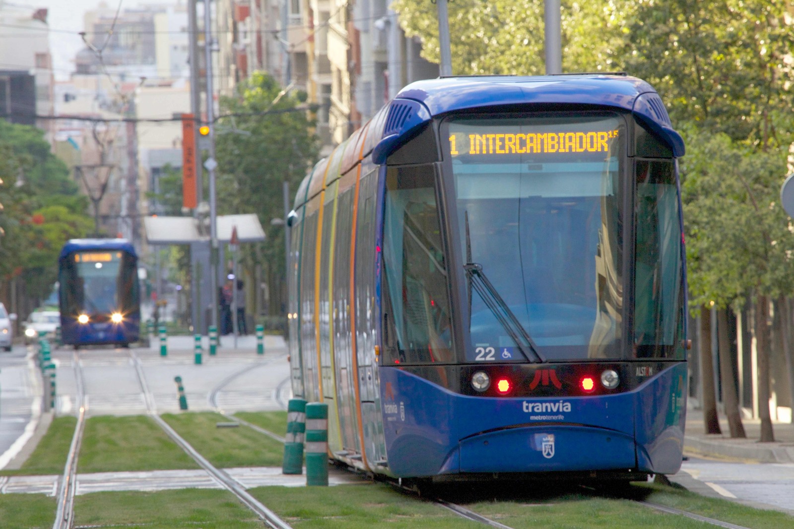 Tranvías circulando en tramo de La Paz.